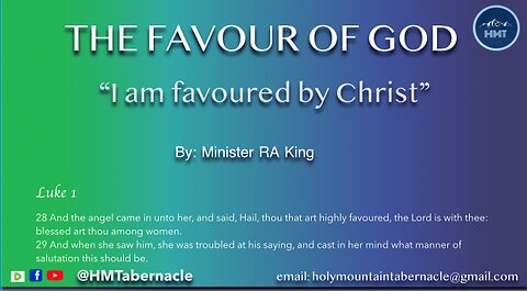 THE FAVOUR OF GOD