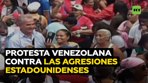 Venezolanos se manifiestan contra las agresiones de EE.UU. en el mar Caribe