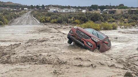 Flash Flooding Sweeps Away Cars In New Mexico -San Juan River @ Major Flood Stage - Nor’easter Boom