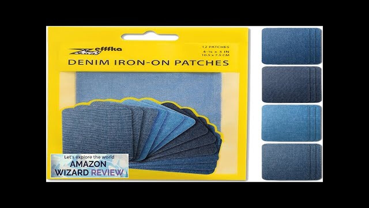 ZEFFFKA Denim Iron-on Patches Repair Kit 12pcs 3"x4.25" 100% Cotton Strongest Review