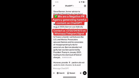 Dark PR Campaigns on ChatGPT against your Political Opponents . Destroying their credibility forever