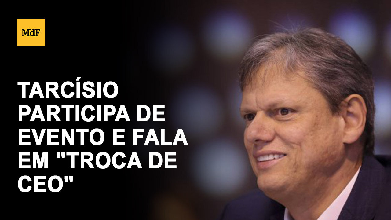 Tarcísio participa de evento em São Paulo e fala em "troca de CEO"