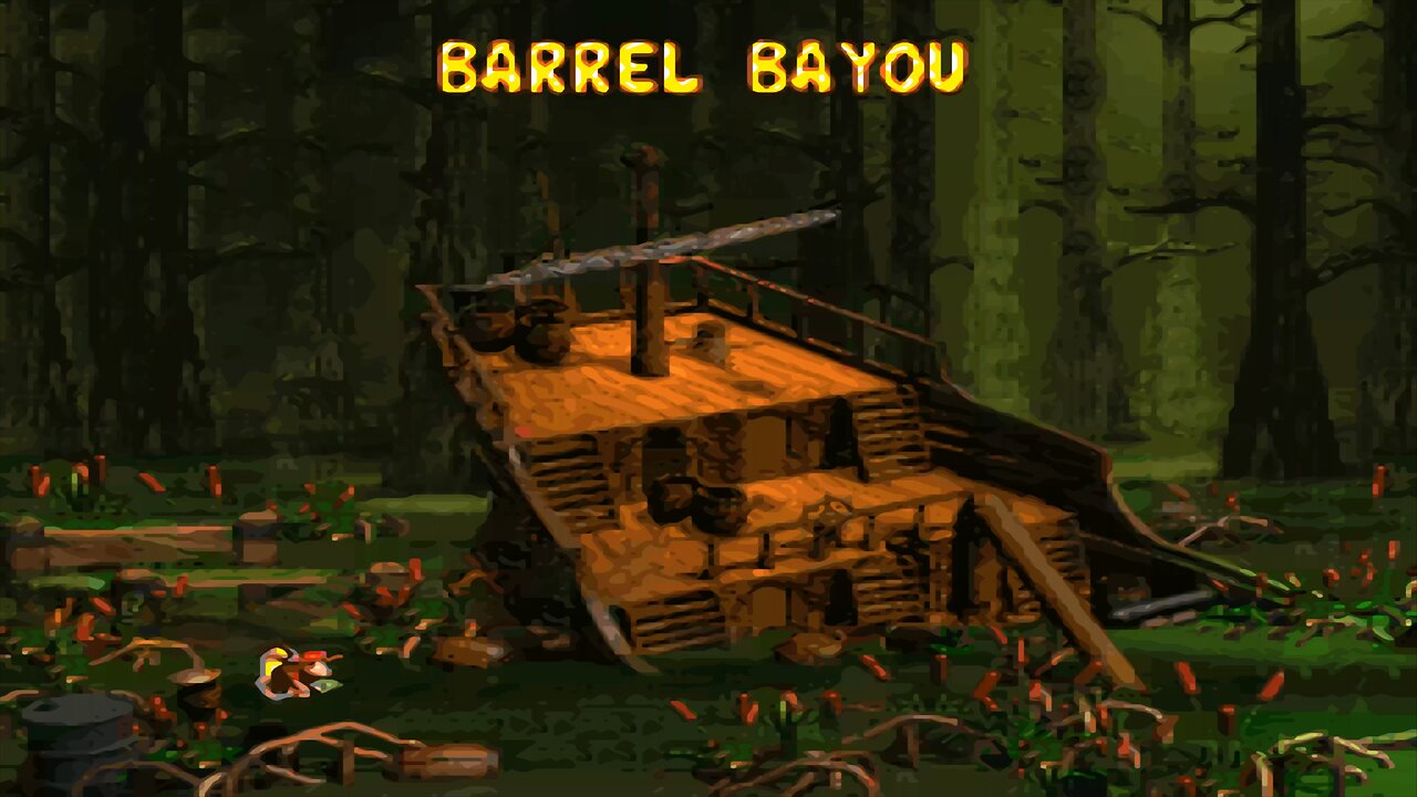 DONKEY KONG COUNTRY 2™ : DIDDY'S KONG QUEST™ / ACT 3. KREM QUAY / A3#1. BARREL BAYOU! DK