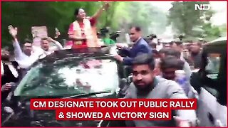 Delhi CM Oath Taking _ Rekha Gupta Took Out Public Rally Ahead Of Swearing In Ceremony