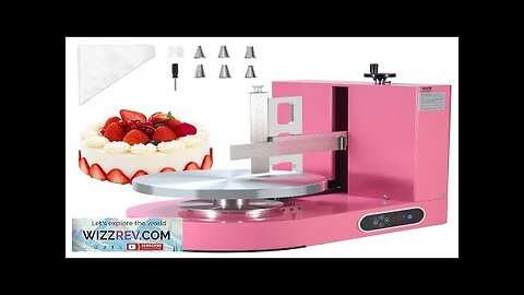 Cake Decorating Machine Cake Frosting Spreading for 6" to 14" Cake Pink Review