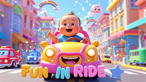 Giggle Town Adventure Song for Kids | Baby Cartoon Cars & Trucks | 3D Animation Nursery Rhyme