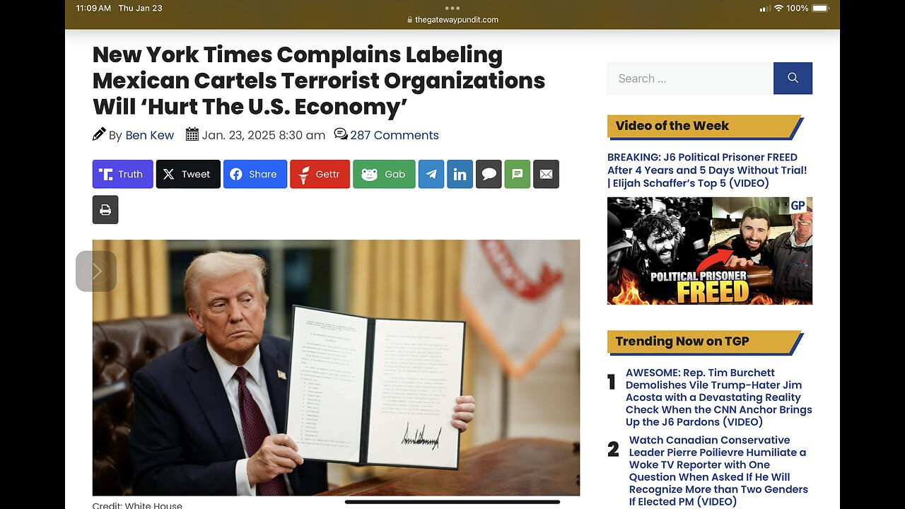 New York Times Complains Labeling Mexican Cartels Terrorist Organizations Will Hurt The U.S. Economy