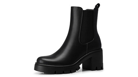 Women’s Chunky Heel Chelsea Boots – Trendy Fall/Winter Platform Booties for Any Occasion