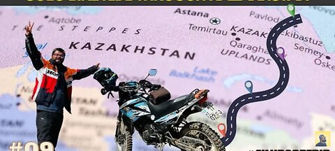 #09 Kazakhstan on Motorcycle: Breakdowns, Cops & Long ROAD TO RUSSIA | #silkroadtrip