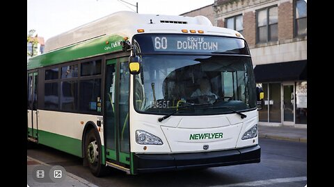 New Flyer 60 Green Line Downtown Grok Ai