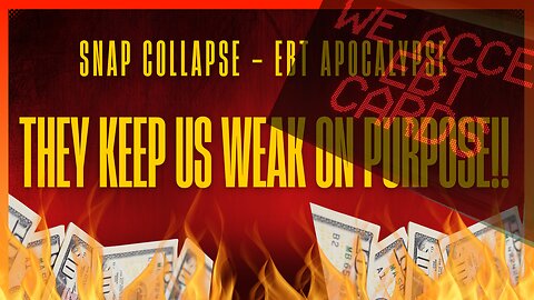 SNAP Collapse - EBT Apocalypse - THEY KEEP US WEAK ON PURPOSE!