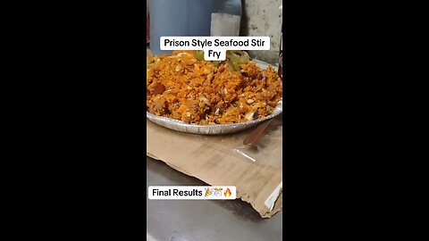 Prison Style Seafood Stir Fried Rice Final Results