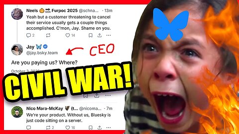 BlueSky CIVIL WAR! Activists ATTACK CEO Over a JOKE About Waffles?! | Clownfish TV