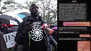 Did Avi Yemeni from Rebel News pay a Retarded Black Man to wear a Nazi shirt to blame Joel Davis? 卐