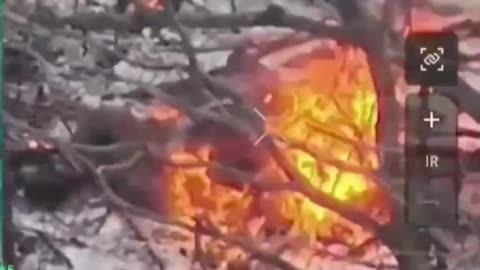 Russian Soldier is incinerated by Drone