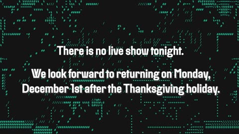 System Update Will Return After the Thanksgiving Holiday