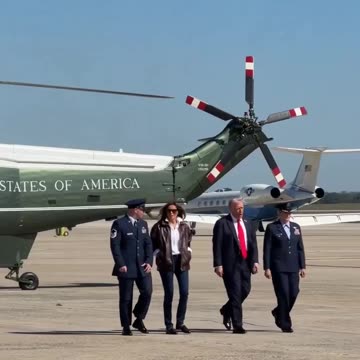 President Trump and First Lady en route to Norfolk, VA to celebrate the Navy's 250th birthday