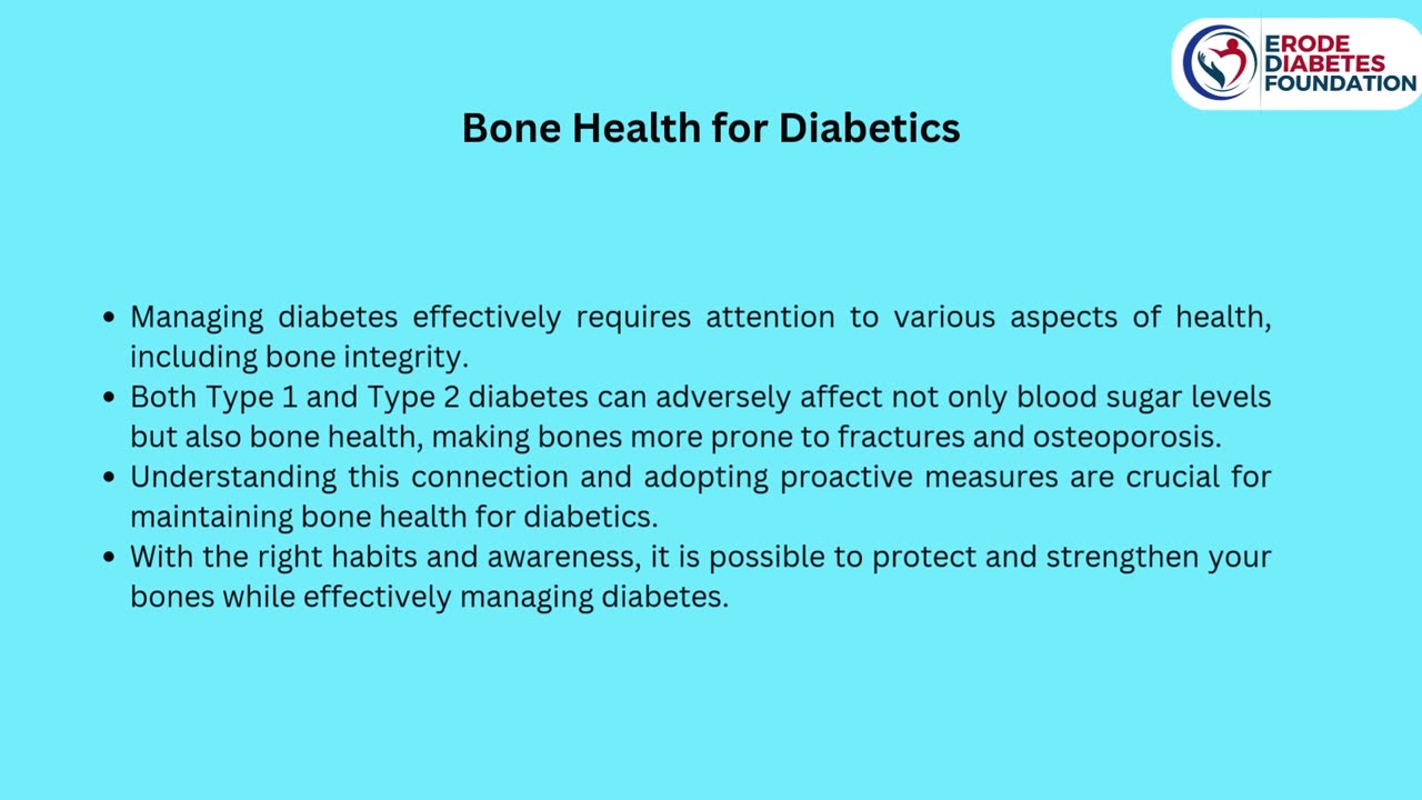 Bone health for diabetics -Strengthen and Protect Your Bones