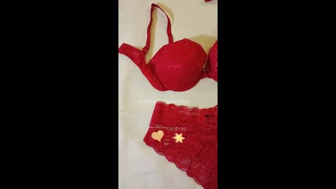 Completino intimo rosso pizzo