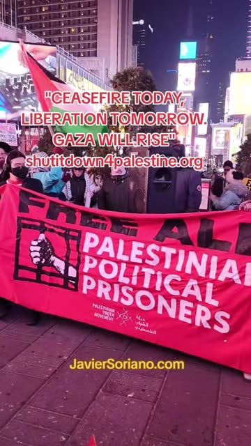 A year ago: ANTI-GENOCIDE New Yorkers in Times Square.