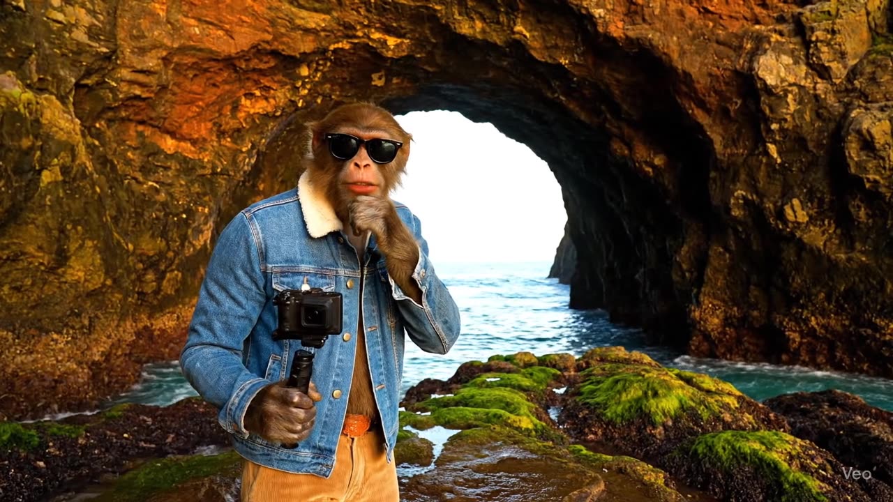 Monkey_Vlogger_Visits_Sea_Caves