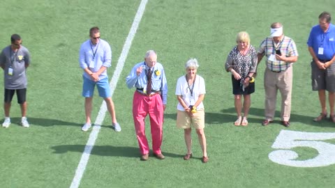 September 28, 2019 - DePauw Athletic Hall of Fame Inductees Honored at Halftime