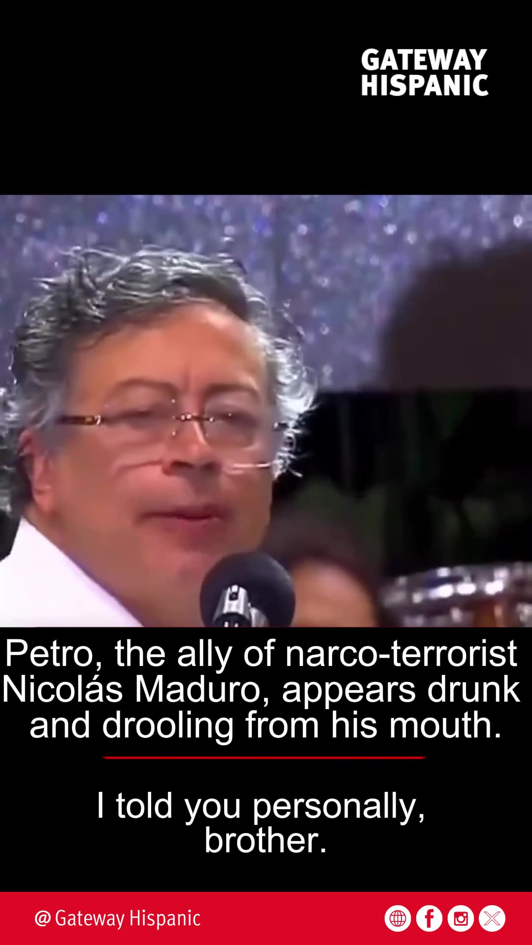 Petro appears drunk and drooling from his mouth