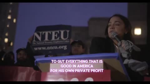 AOC told the crowd that Elon Musk is gutting everything that is “good in America”