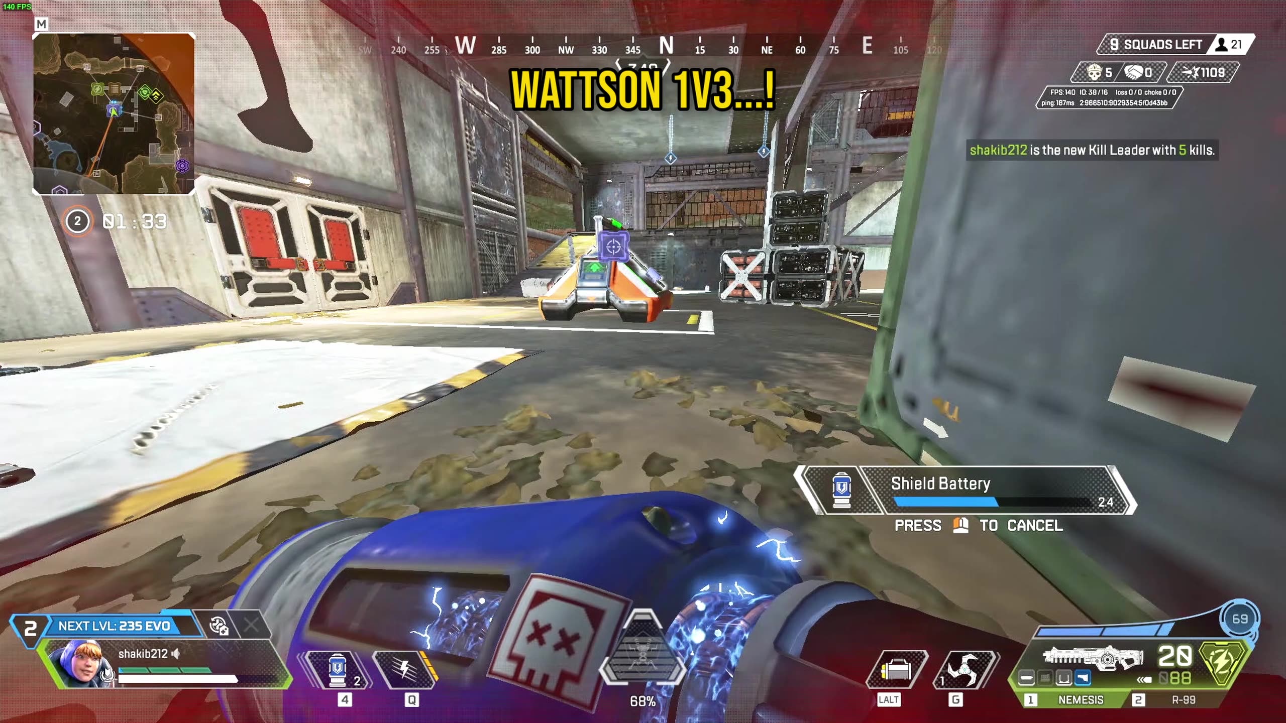 Wattson SOLO Squad Wipe on Kings Canyon ⚡ | Apex Legends #apex #apexlegends
