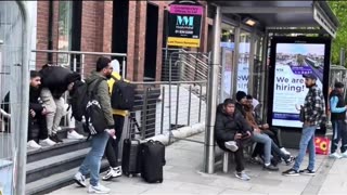 JD Vance speaking about immigration fits perfectly over footage from Ireland.