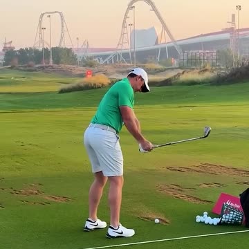 Rory pracitcing iron game #golf #golfer #professional #athlete #pro #driver #hit #shot #swing #club