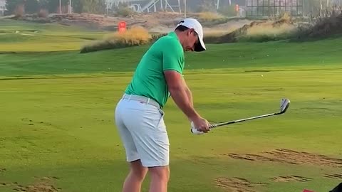 Rory pracitcing iron game #golf #golfer #professional #athlete #pro #driver #hit #shot #swing #club