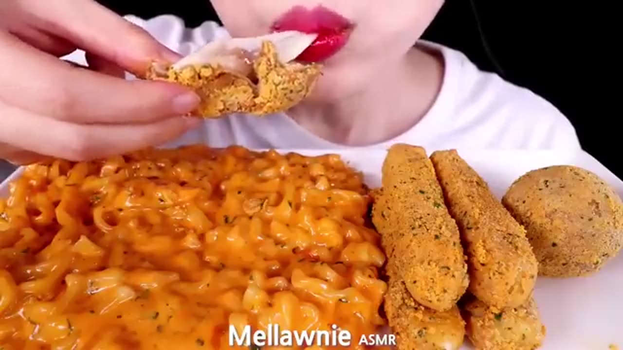 ASMR CHEESY CARBO FIRE NOODLES, CHEESE BALL, CHEESE STICKS