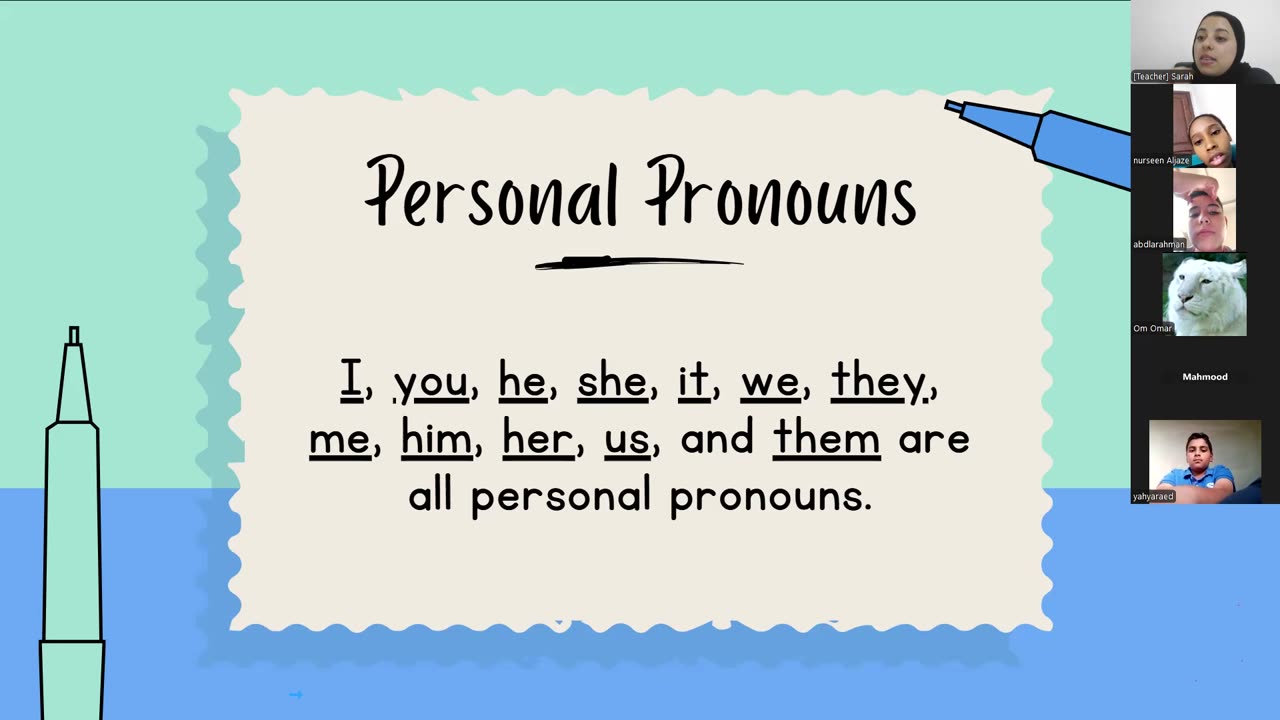 personal pronouns