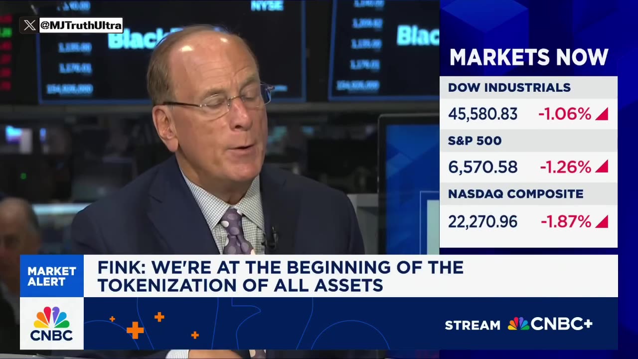 BlackRock CEO Larry Fink says “We're at the beginning of the tokenization of ALL assets