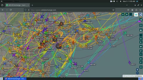 More NY NJ Air traffic time lapses - no audio -