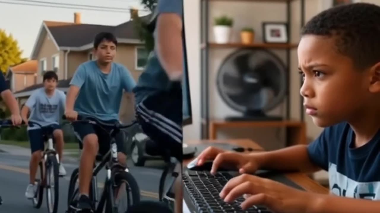 Try going outside & riding bikes with your friends!