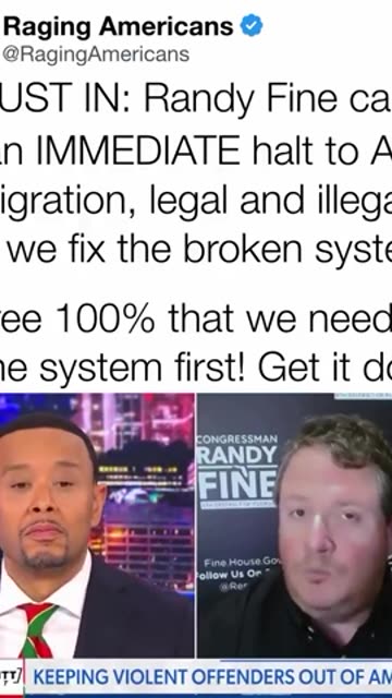 Rep Randy Fine Calls for FULL STOP on Legal Immigration Until We Fix Broken System