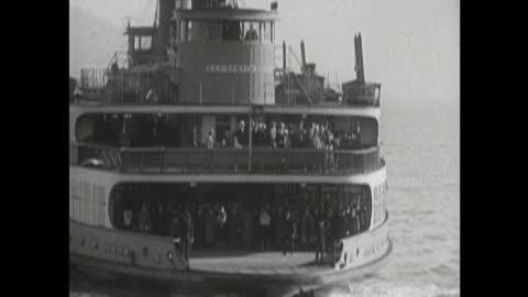 1930s Ferry Commuters: A Glimpse of San Francisco Before Cars and Bridges