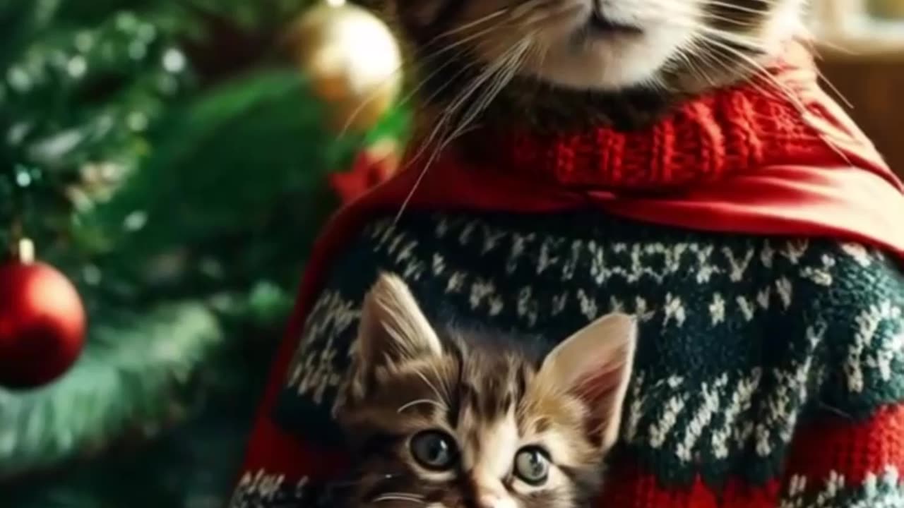 Cats Christmas Hilarious Fun #AICats #CuteAICats #mqaicatsworld #mq