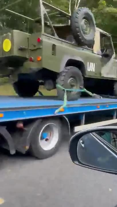 Why are the UN army trucks here in ireland One with a machine gun on the back of it
