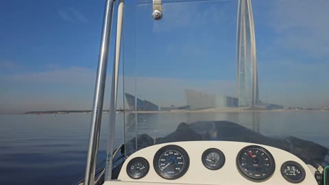 By boat on the Gulf of Finland