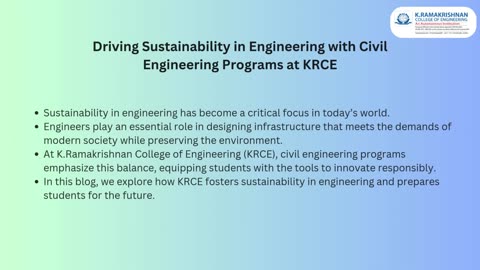 Driving Sustainability in Engineering with Civil Engineering