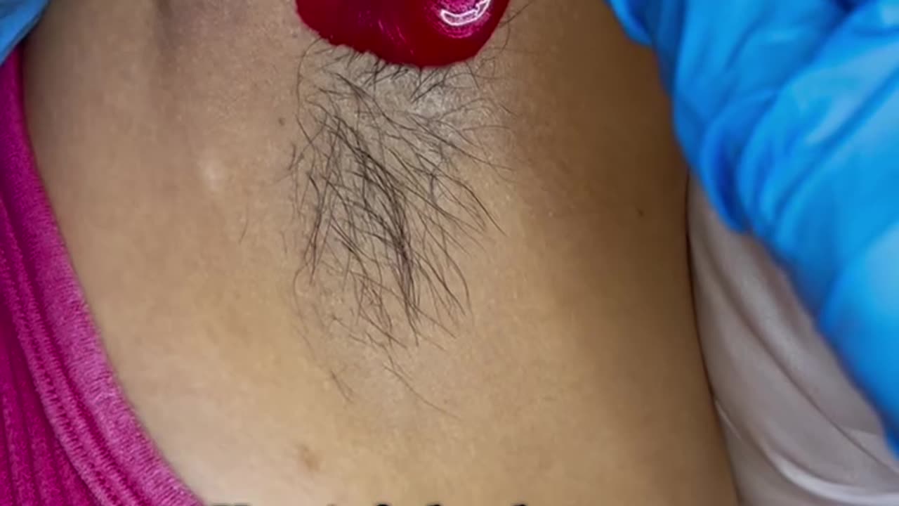 Underarm Waxing with Sexy Smooth Cherry Desire Scented Hard Wax | @waxxwonders_