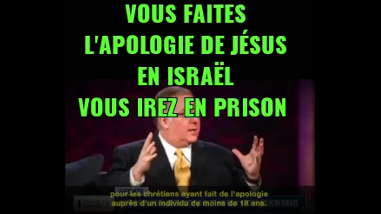 Vous faites l'apologie de Jésus en Israël, vous irez en prison ?