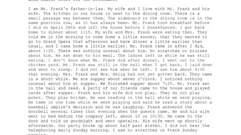 EMIL SELIG, Sworn In For The Defendant, 50th To Testify