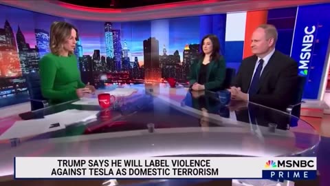 MSNBC describes violence against Tesla showrooms as peaceful protests