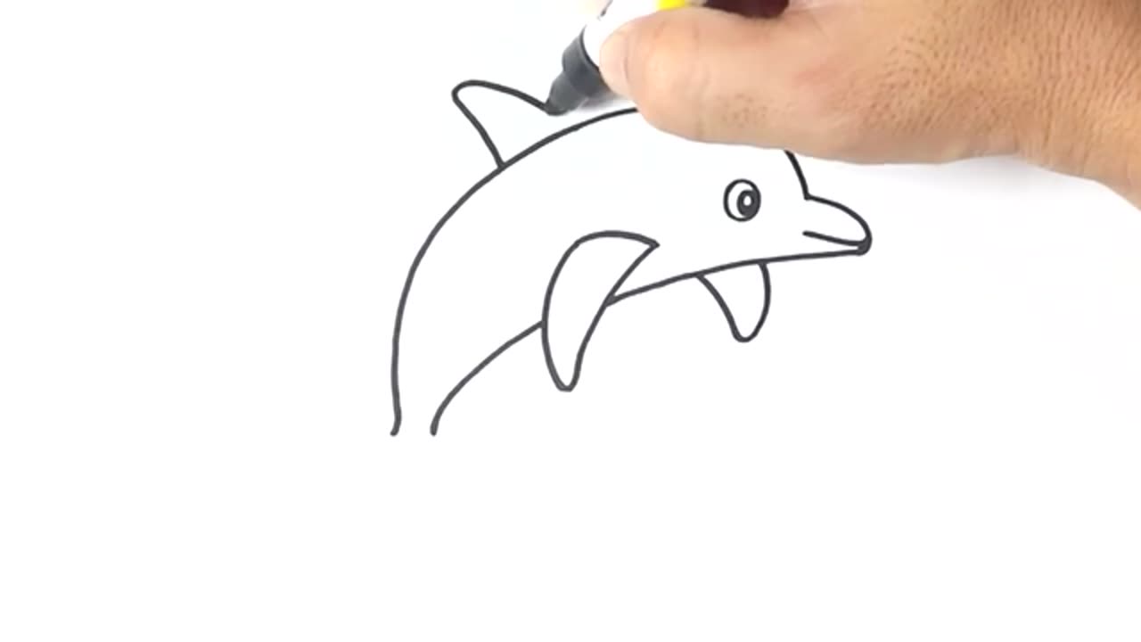 How to DRAW DOLPHIN EASY Step by Step