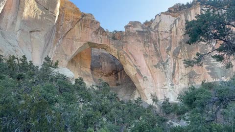 La Ventana Natural Arch in El Malpais National Monument in New Mexico in the American Southwest