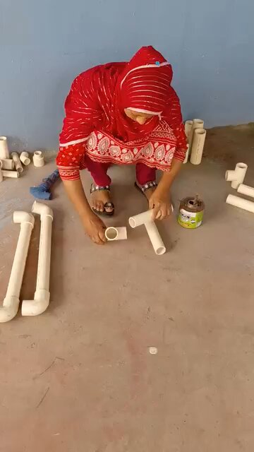 Pump with motors in village